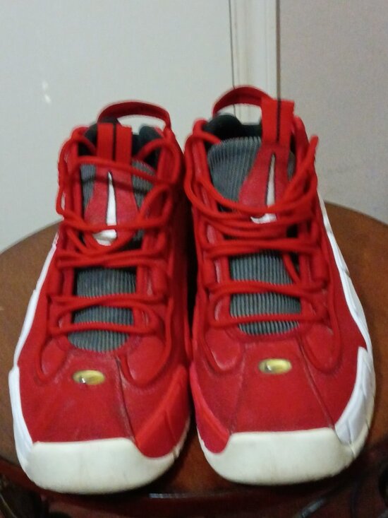 Nike Air Max Penny 1 Men’s Mid Top Lace-Up Sneakers Univ Red/White 685153-600 main image 12